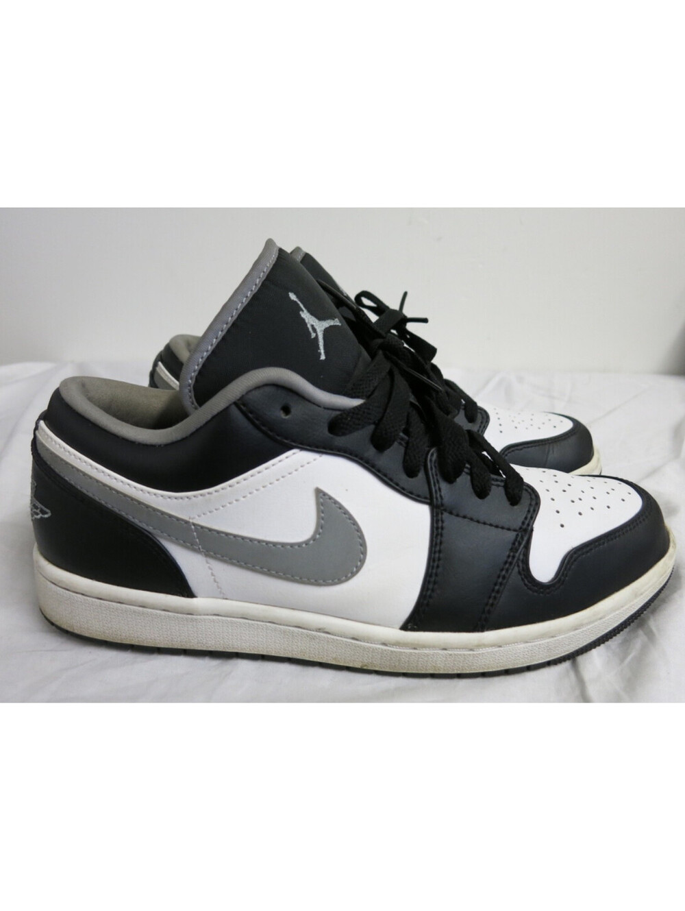 Air Jordan 1 Low Black Medium Grey Men's Shoes Sneakers Size 9 553558-040